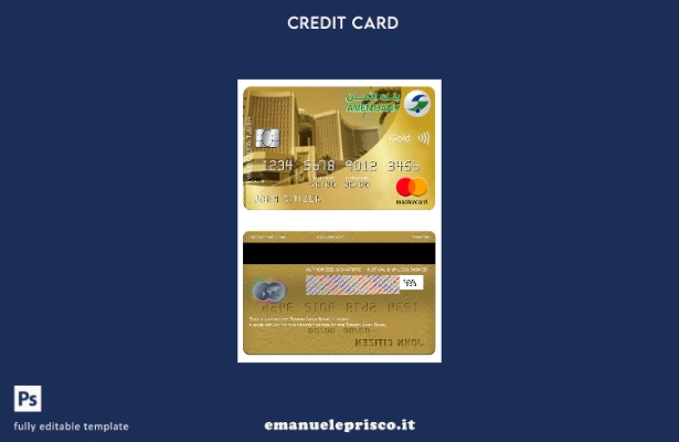 stile verificato modello Tunisia Amen Bank mastercard oro